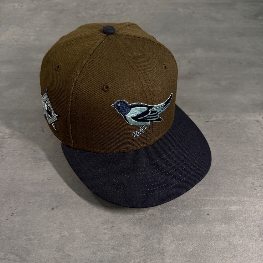 Hat Club Baltimore Orioles New Era Cap 6 7/8‎ Brown Navy Baby Blue Fitted Alt